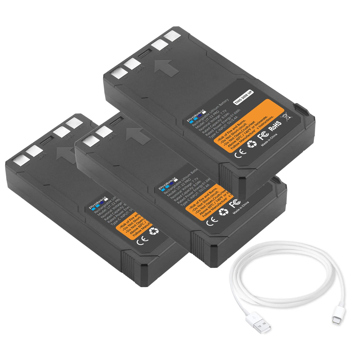 8.0Ah LIT-22, LIT-22 Pro Battery With USB-C Fast Charging for SPYPOINT Flex-M, Flex G-36, Flex-Plus, Flex-S