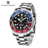 PAGANI DESIGN PD-1662 Luxury GMT Men Mechanical Wristwatch Sapphire Glass Stainless Steel 100M Waterproof Automatic Watches