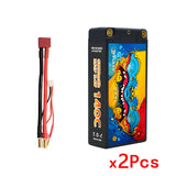 2Pcs GNB Lipo Battery 2S 7.4V 7.6V 4600mAh 5800mAh 6800mAh 120C 130C 140C HV Shorty Hard Case With 5MM T Plug For RC Car Boat