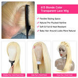 38 Inches 220 Density 360 Lace Frontal Wigs Straight Lace Frontal Wig