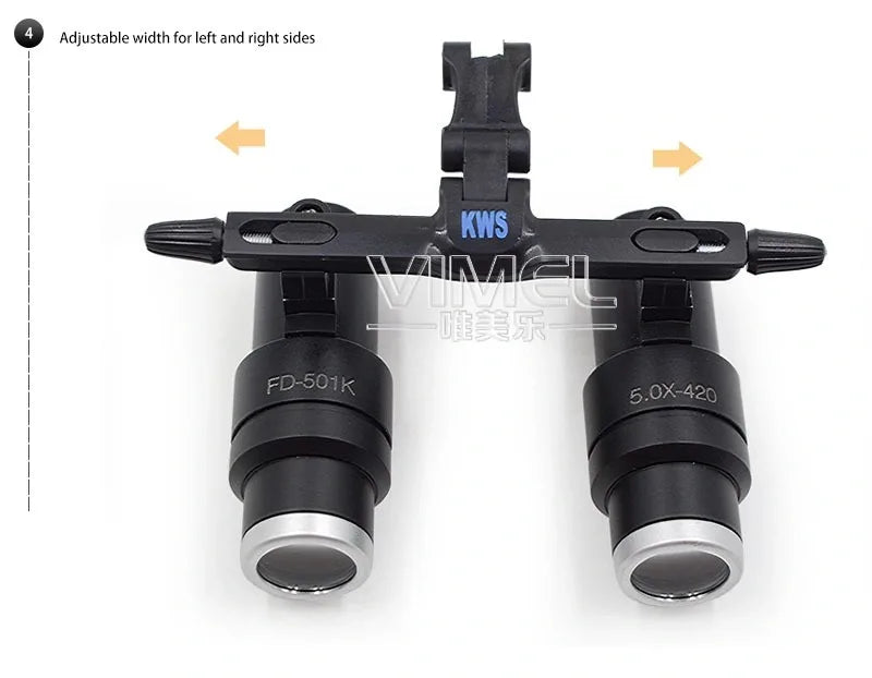 5X High Intensity LED Light Surgical Operation Medical Magnifier with Dental Headlight Surgical Dental Loupes