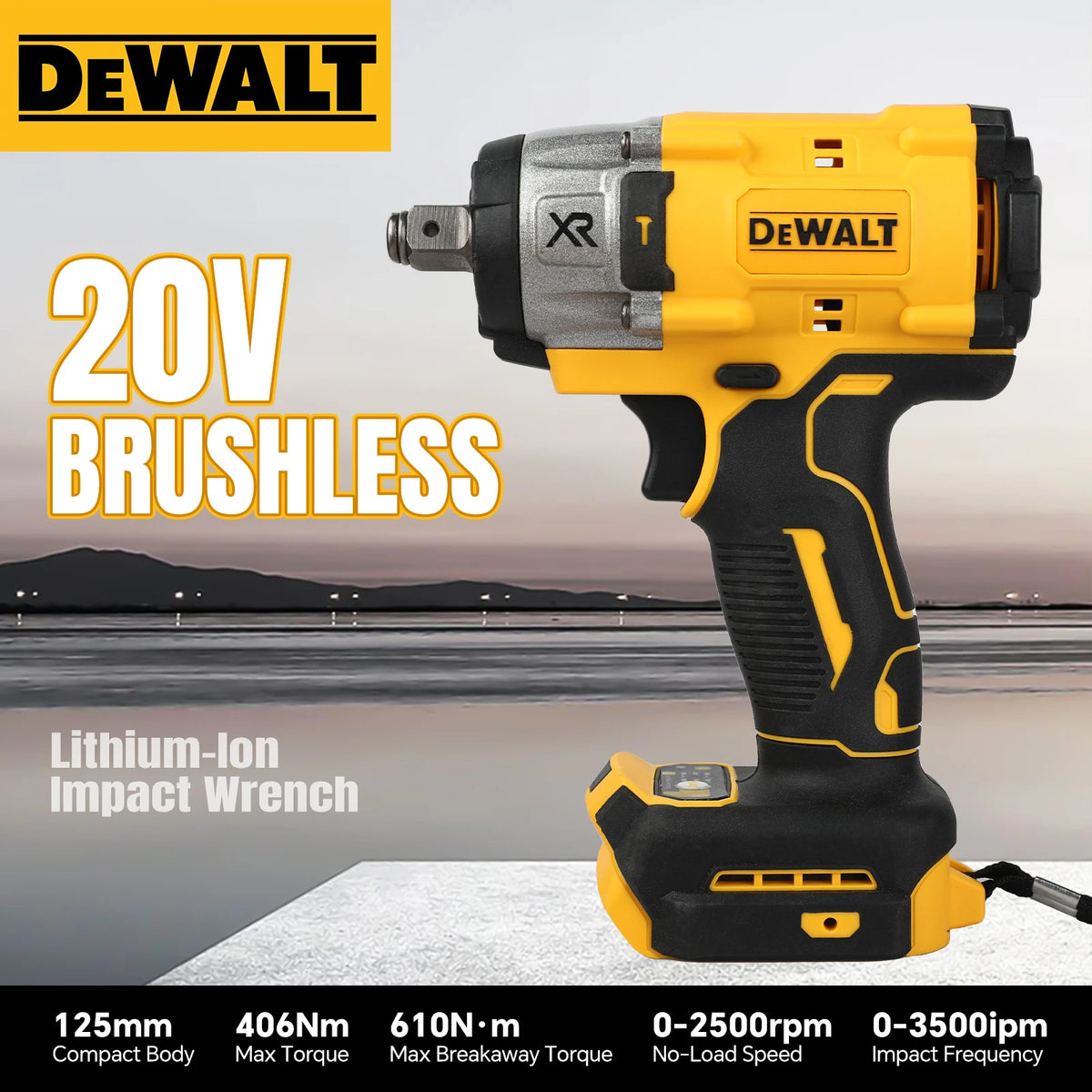 DeWALT DCF900/921/922 Brushless Impact Wrench  20V Power,Pressure-Driven Speed,Double Safety&Ergonomic Design