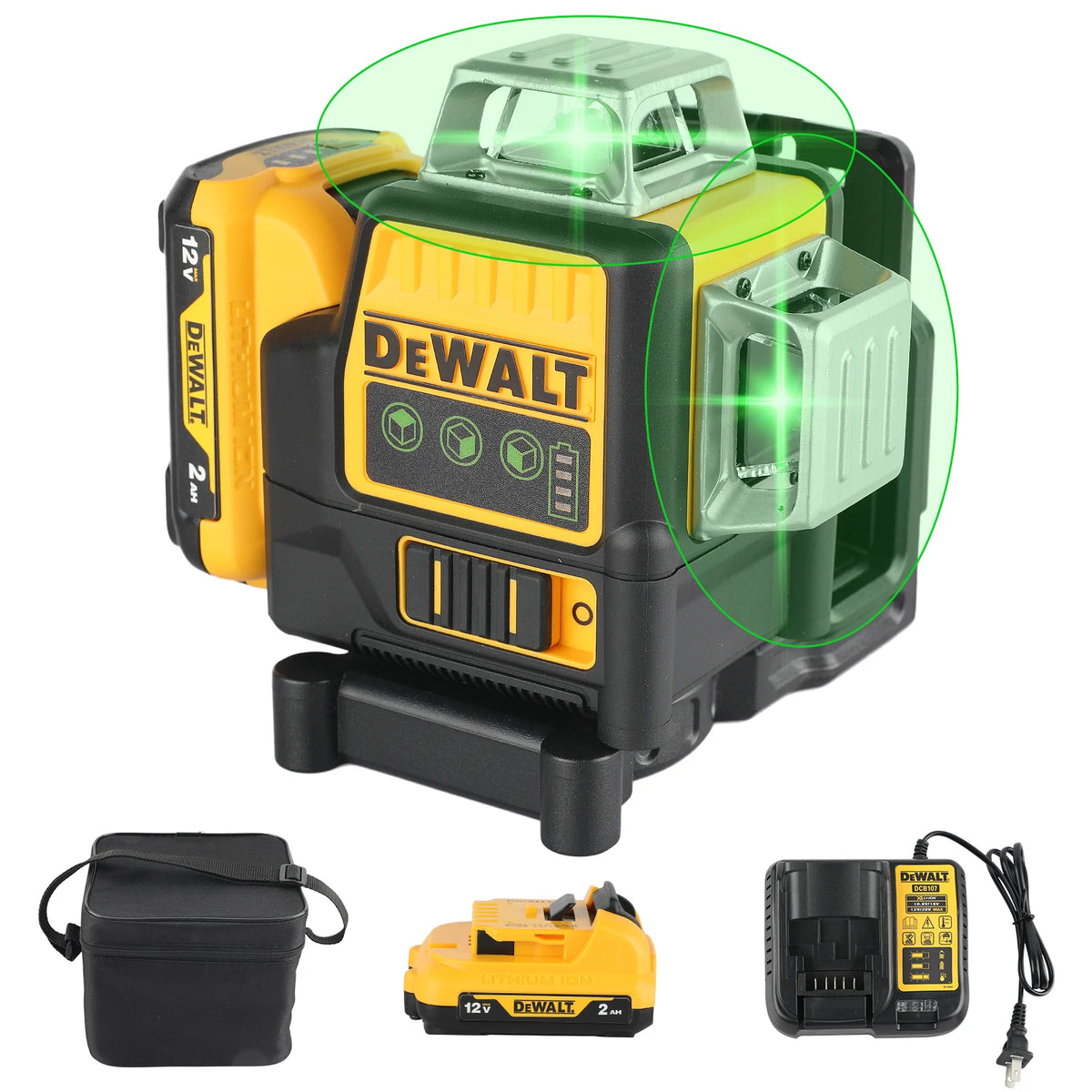 DEWALT DW089LG 12V Cordless Green Laser Level,12 Lines