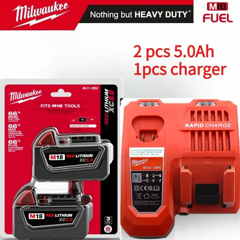 100% Original Milwaukee M18 XC 18V 8.0Ah, for Milwaukee Tools Rechargeable Battery 18V 48-11-2830 0730-20 21700 cell M18 Battery