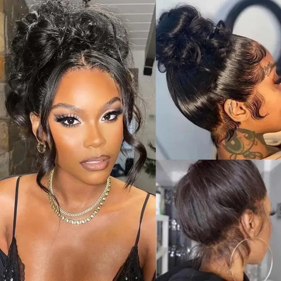 Body Wave Human Hair Wigs 360 Full Lace Wig Human Hair Pre Plucked Hd Invisible StrapPre Cut Lace 200 Density With Drawstring Hidden Strap Snug Fit Wigs