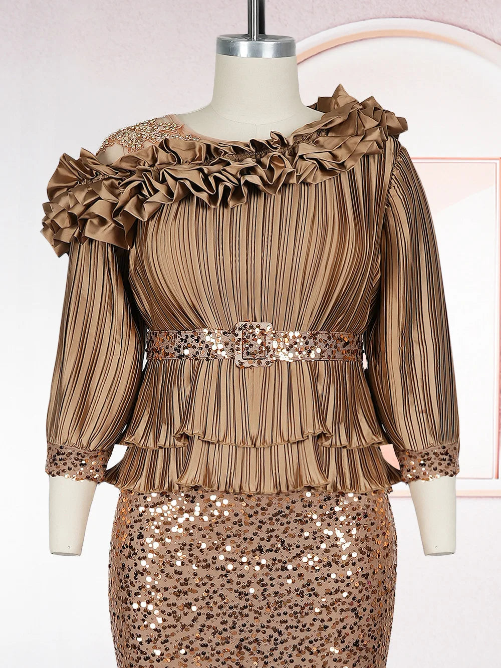 2026 Summer Party Evening Dresses Elegant Ladies Luxury Sequins Maxi Robe Puff Sleeve Dress Africa Clothes Wedding Prom Gowns