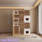 Cat villa solid wood pet store display cabinet house luxury foster breeding cat delivery room cattery custom