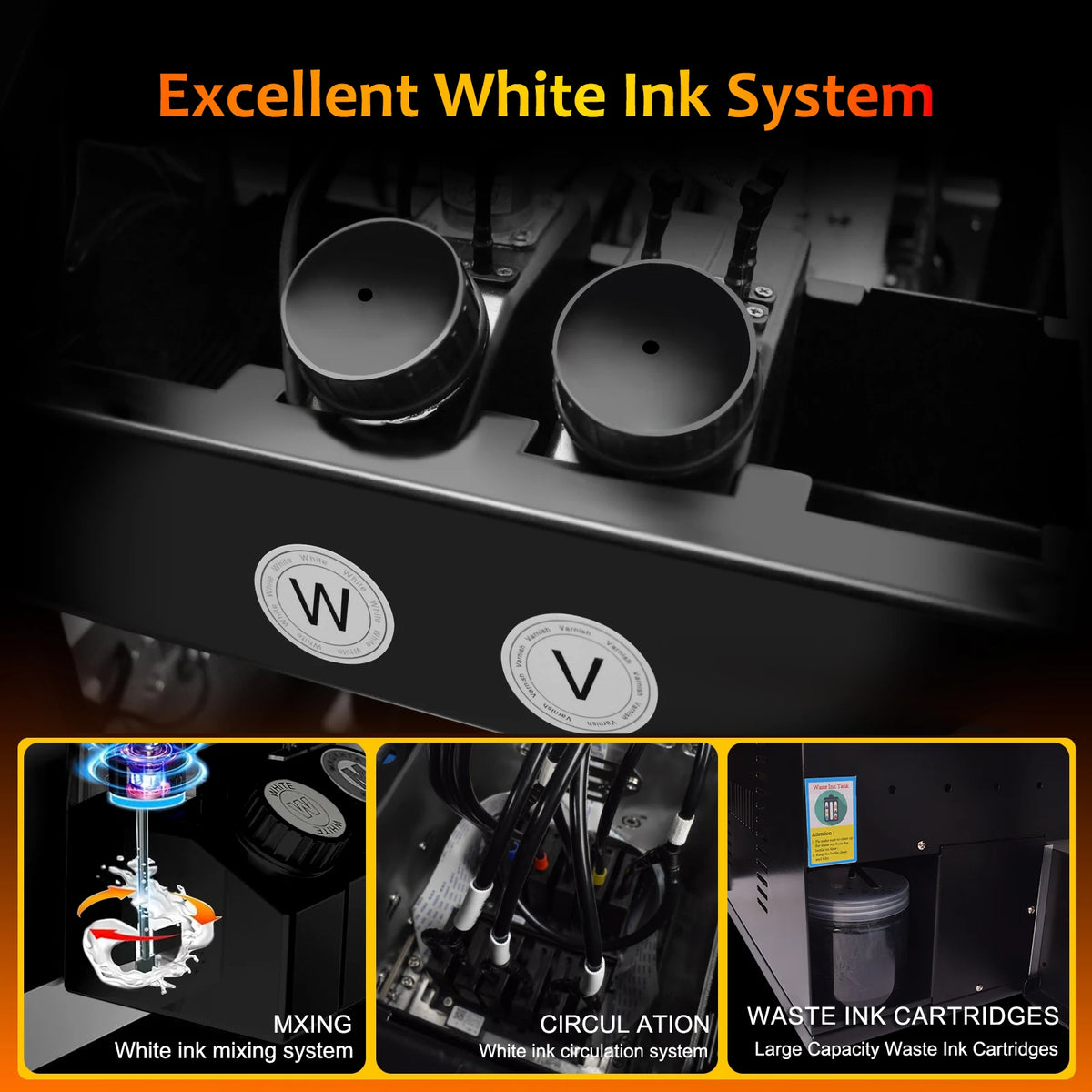 US STOCK A3 UV DTF Printer Laminating 2 in 1 Varnish Gliding Printer Sticker Waterproof Dustproof for Wood Glass Phone Case