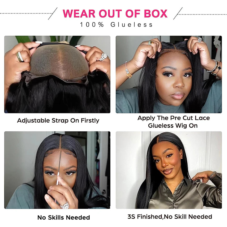 Straight Lace Front Wigs 13X6 Hd Lace Frontal Wig Glueless Wig 13X4 Human Hair 30 36 Inch Brazilian 4X4 5X5 Pre Cut Closure Wigs