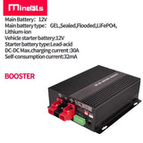 DC to DC 12V 30A Smart Charger with Booster Support App Lithium Battery Fully Automatic Charging Temperature Charger