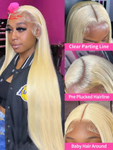 38 Inches 220 Density 360 Lace Frontal Wigs Straight Lace Frontal Wig