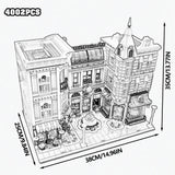 Creative Expert Brick Bank Street View Building Blocks Tudor Corner Assembly Downtown Diner Assembly Square Model Sets Toys Gift For Adults Room Decor 10251