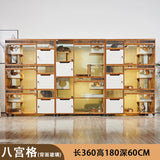 Cat cage villa solid wood foster cat breeding cage pet store window glass