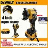 DeWALT 18V/20V Cordless Angle Grinder, 4 Inch Brushless with Digital Display, Electric Cutting Polishing Grinding Tools