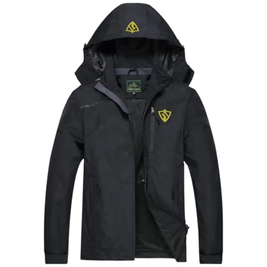 Mens Windproof Jacket Waterproof Lightweight Mountain Sport Jacket for Men Hooded Windbreaker Raincoat