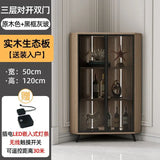 Corner Cabinet with Light Solid Wood Living Room Corner Corner Cabinet Display Bookcase Storage Triangle Cabinet Dining