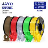 JAYO PETG Filamanet 1.75MM 5Rolls/set 3D Printer Filament PETG Neatly Wound 3D Printing Material For FDM 3D Printer