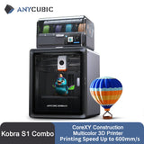 Anycubic Kobra S1 Combo Multi-Color 3D Printer Up to 600mm/s High Speed Printing Auto Leveling CoreXY Structure Direct Extruder