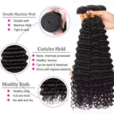 Human Hair Bundles With Closure Burmese Deep Wave Raw 3 4 Bundles With 4x4 5x5 HD Lace Closure Curly Weave With 13x4 Frontal