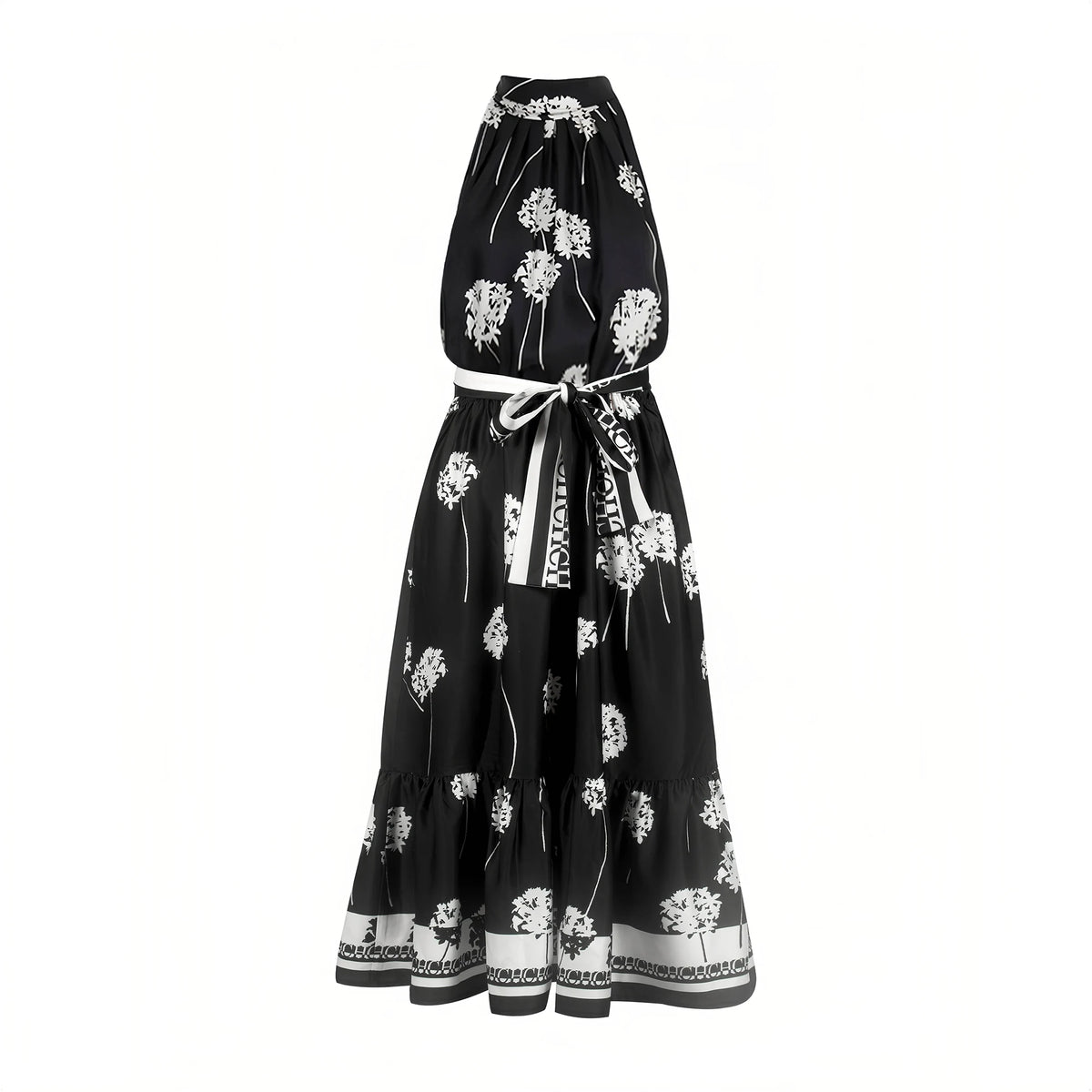 CHCH New 2025 Women Fashion Sleeveless Tank Dress Summer Elegant Sundress Femmel Slim Waist Lace-Up Vintage Midi Dress