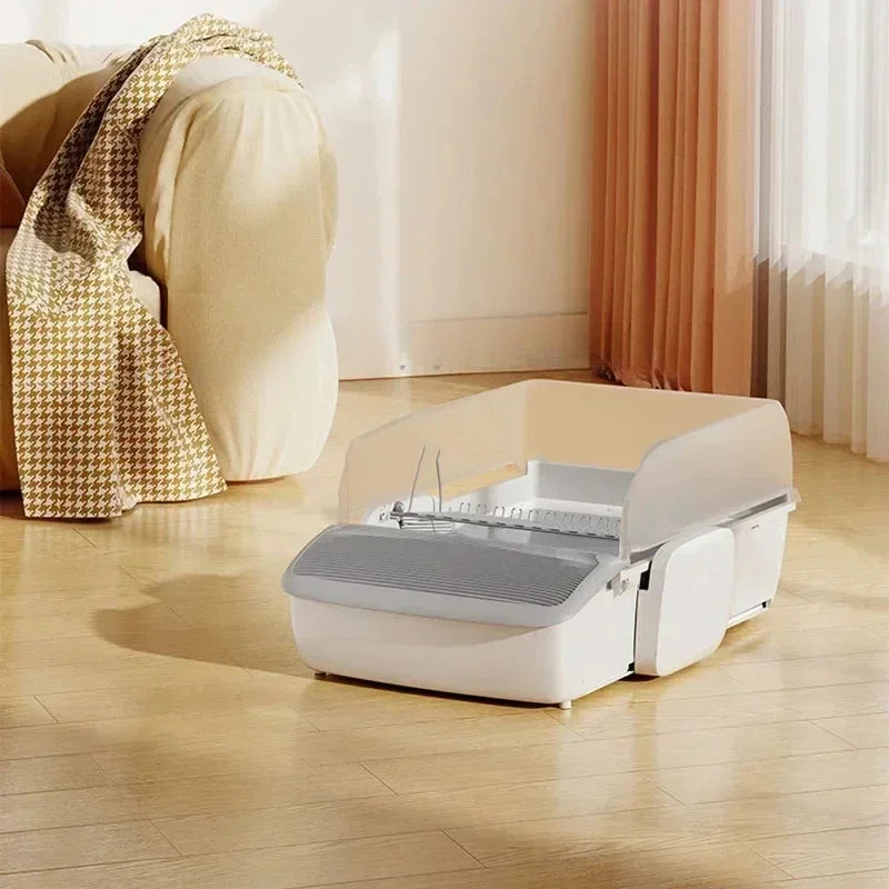 Self-cleaning Open Cat Litter Box Automatic Intelligent Bedpan Leak-proof Sterilization Deodorization Toilet Product