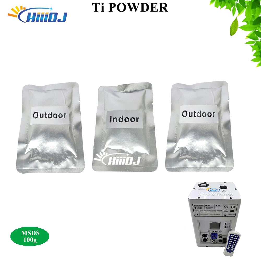 1-200bag Ti Powder 100g For Pyrotechnics Machine Outdoor Indoor Cold Spark Sparkler Metal Titanium Powder Fireworks Materials