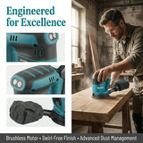 Makita DBO180Z 18V Brushless Cordless Orbital Sander  3 Speed 7000-11000 OPM with Pad Brake for Furniture Use