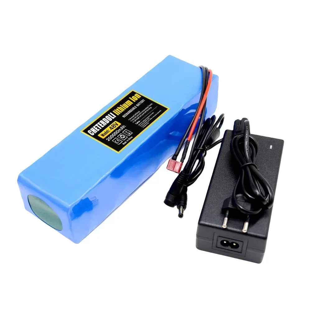 13S3P 20Ah Lithium-ion Battery Pack 48V 20000mAh with 250W 350W 500W 750W 1000W BMS for 54.6V E-bike Electric Bicycle Scooter