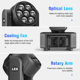 U'King 4Pcs 300W Moving Head DJ Lights 7LEDs RGBW BEE'S EYE Beam Stage Lights DMX512 Control For KTV Bar Christmas Wedding Party