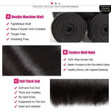 GEM 100% Human Hair Straight Bundles Brazilian Weaving For Women 1 3 4 Bundle Deal Natural Color 12-32Inch Human Hair Extensions