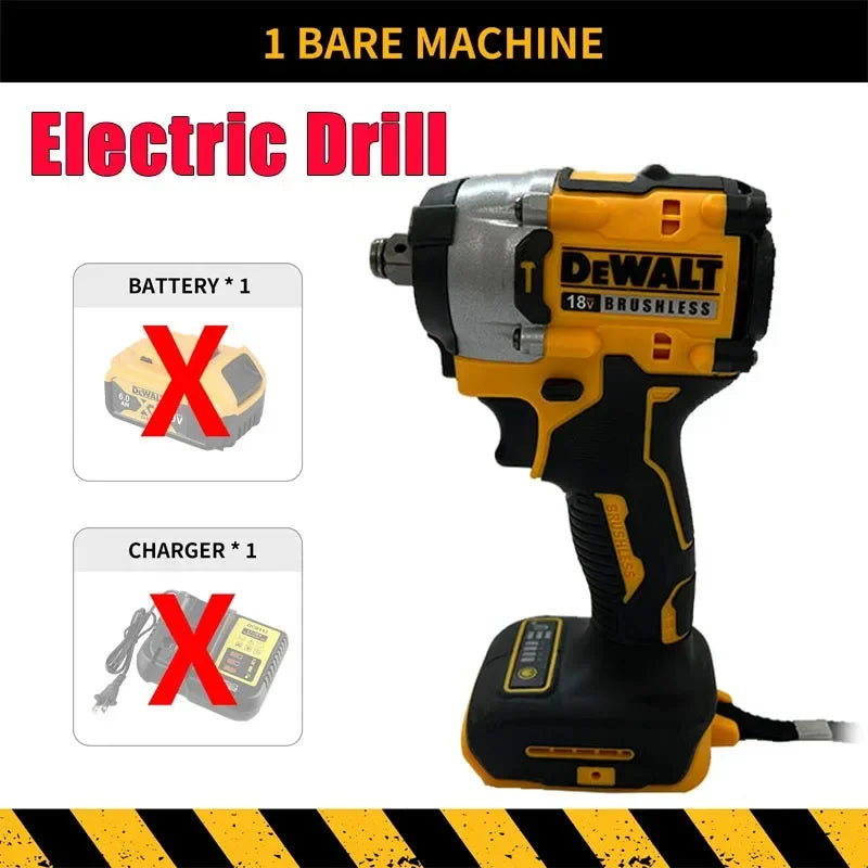 Dewalt  DCF921 Cordless Wrench  Atomic  Maximum 1/2 inch Cordless Impact Wrench Variable Speed Charging Wrench 18V20V Battery