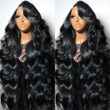 Body Wave 13x4 HD Lace Frontal Wigs Human Hair Brazilian 46 Inch Natural Black Wig Lace Front Human Hair Wigs For Women