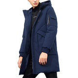 Pioneer Camp Men's Winter Coats Water-Repellent Windproof Thicken Parkas Long Hooded Padded Puffer Jacket