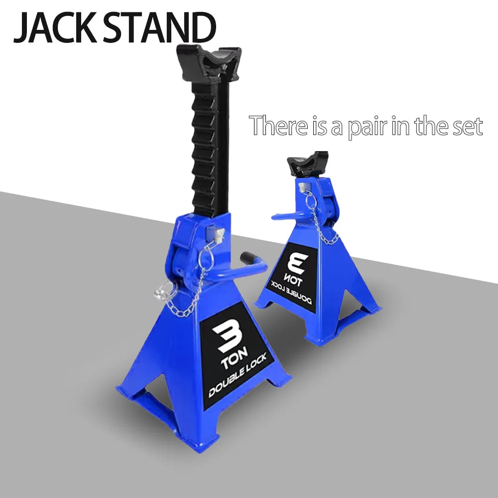 1 Pair 3 Ton Jack Stands Double Safety Pin 6000 lbs Capacity, Adjustable Height for Lifting SUV Pickup Truck Car