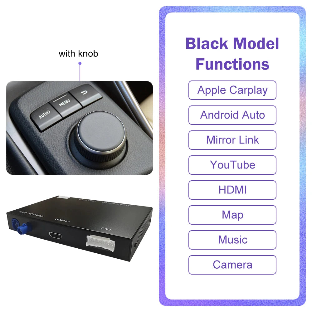 Road Top Android Auto Wireless Carplay for Lexus NX 2014-2019 Support Map Music Youtube Bluetooth Camera Function