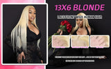 HD Transparent Honey Blonde Wig 30 40 Inch Colored 613 Lace Frontal Wig