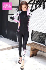 Korean diving suit women's split body sun protection long sleeved swimsuit snorkeling suit surfing suit 2-piece set