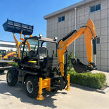 Backhoe Loader Free shipping 4X4 Agricultural tractor Front Loader Mini Excavator Mini Loader Digger Kubota Engine Customized