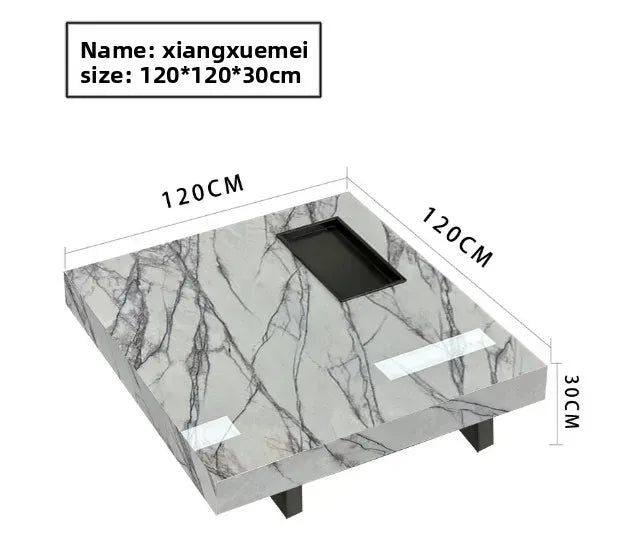 Coffee Table Sintered Coffee Table Oversized Large Square Coffee Rock Plate End Table New Design