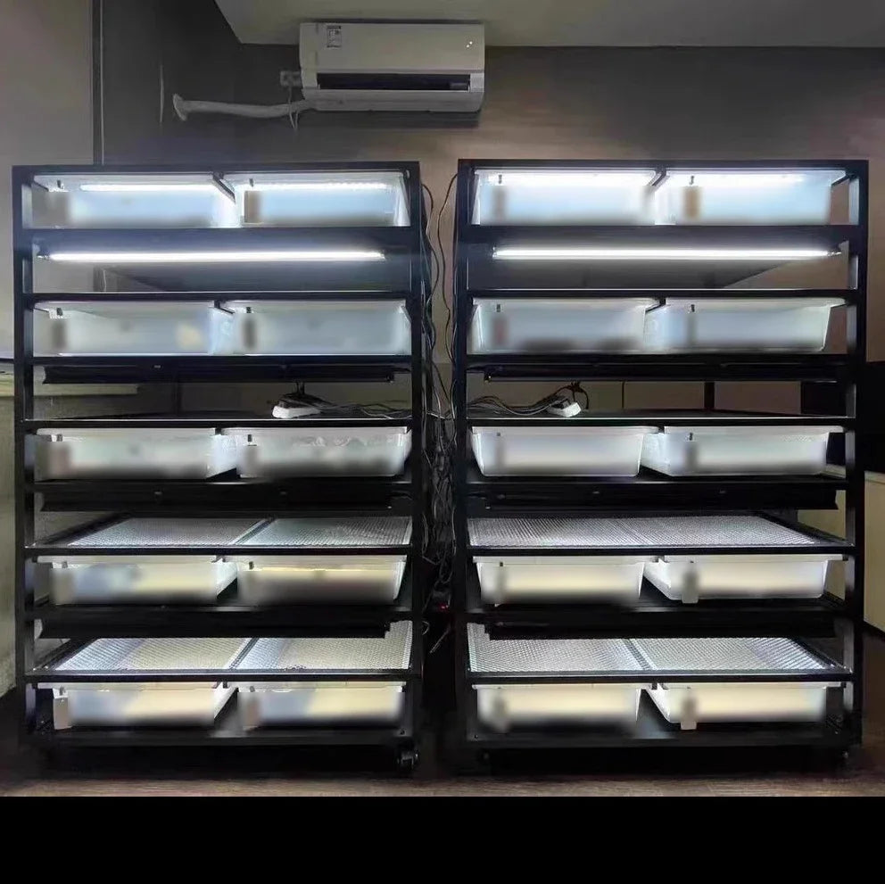 Reptile PVC Cage Terrarium With Temperature Control,80*45*16cm Reptile Vivarium Cage For Python Bearded Dragon