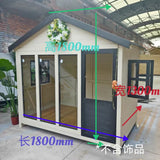 TT Outdoor courtyard cat house kennel pet large dog house cat villa outdoor rain and sun protection solid wood cat house