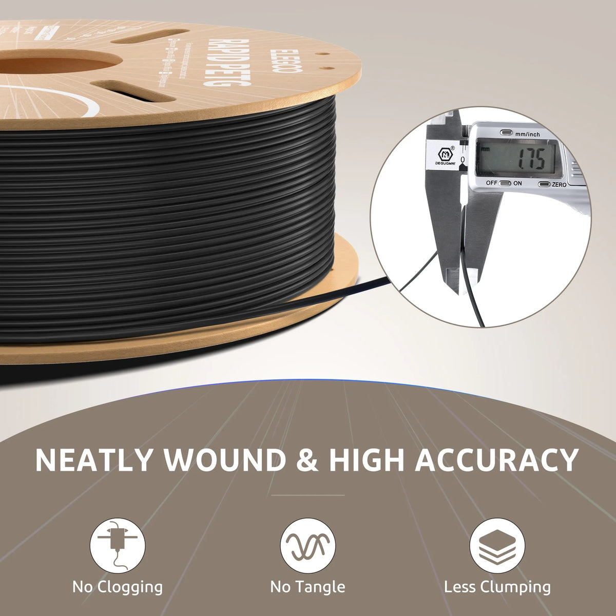 ELEGOO 4KG/5KG/10KG 1.75mm Rapid PETG Filament