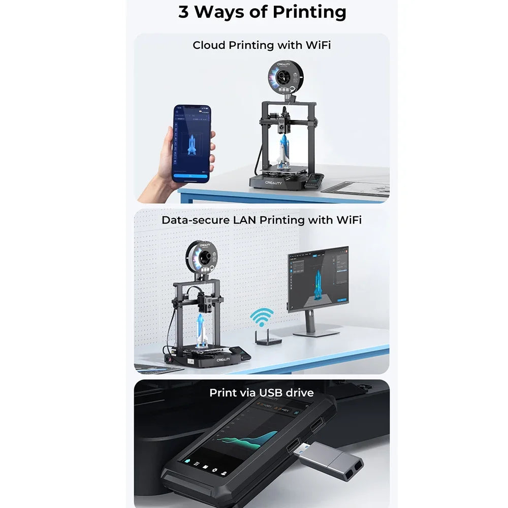 Creality Ender-3 V3 KE 3D Printer 500mm/s Printing Speed with CR Touch Auto Leveling Sprite Direct Extruder Supports 300℃