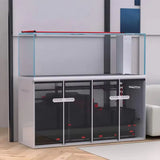 All-in-One AquariumFreshwater Fish Tank New Bottom Filter Ultra White Right Angle Overflow Integrated Modern Luxury Living RoomF