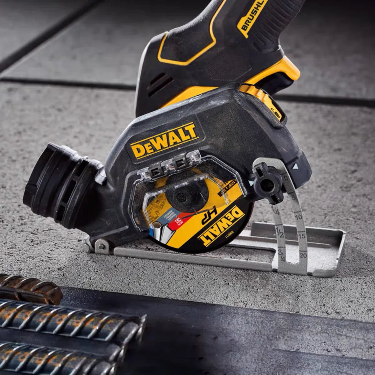 DeWalt DCS438 Rechargeable Cutting Saw, 20V Lithium Battery, Brushless Handheld Metal & Tile Cutting Saw, Little Steel Warrior