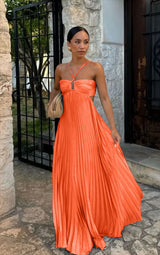 Blue Pleated Halter Long Dress Women's Solid Sleeveless Backless Lace-up Maxi Dress Summer Beach Vacation Evening Party Vestidos