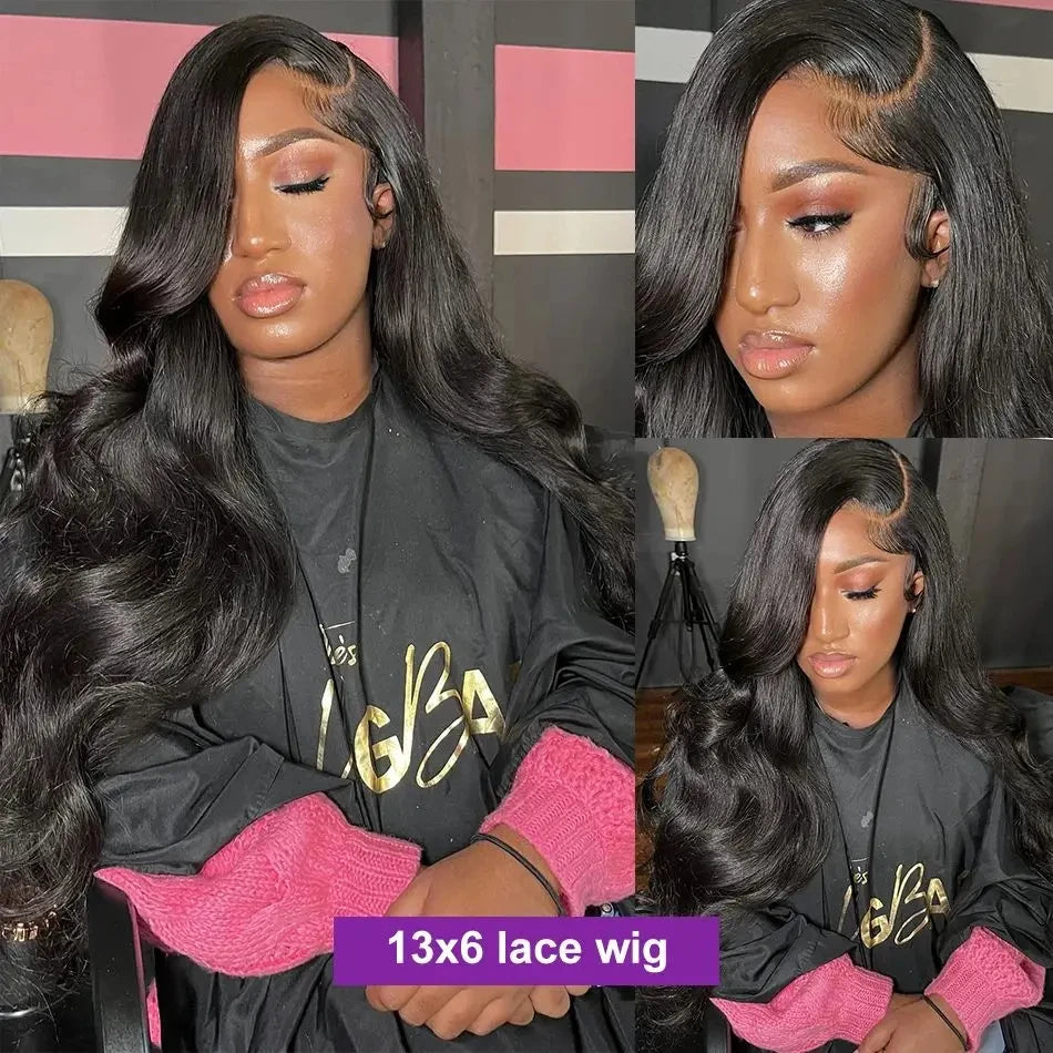 30 40 Inch Body Wave 5x5 Glueless Wigs Human Hair Wear and Go glueless