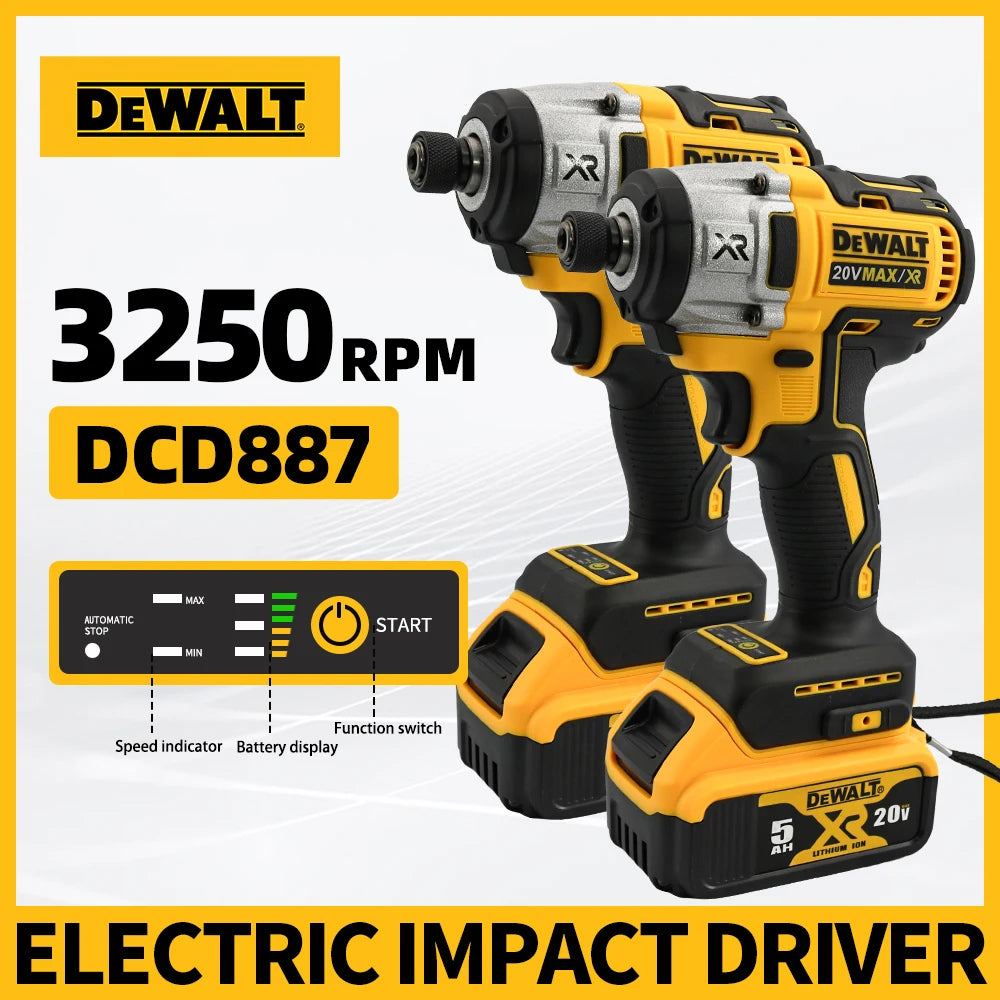 DEWALT DCD887 Wireless Brushless Electric Screwdriver Drill Tool