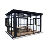 Premium Aluminum Alloy Sunroom Waterproof Tempered Glass Enclosure for Terrace Weatherproof Outdoor Solarium and Conservatory