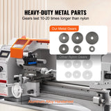 SucceBuy Brushless Mini Metal Lathe  7''x16'' / 180mm*400mm 800W Digital Display Continuously Variable Metalworking Turning